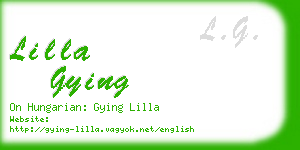 lilla gying business card
